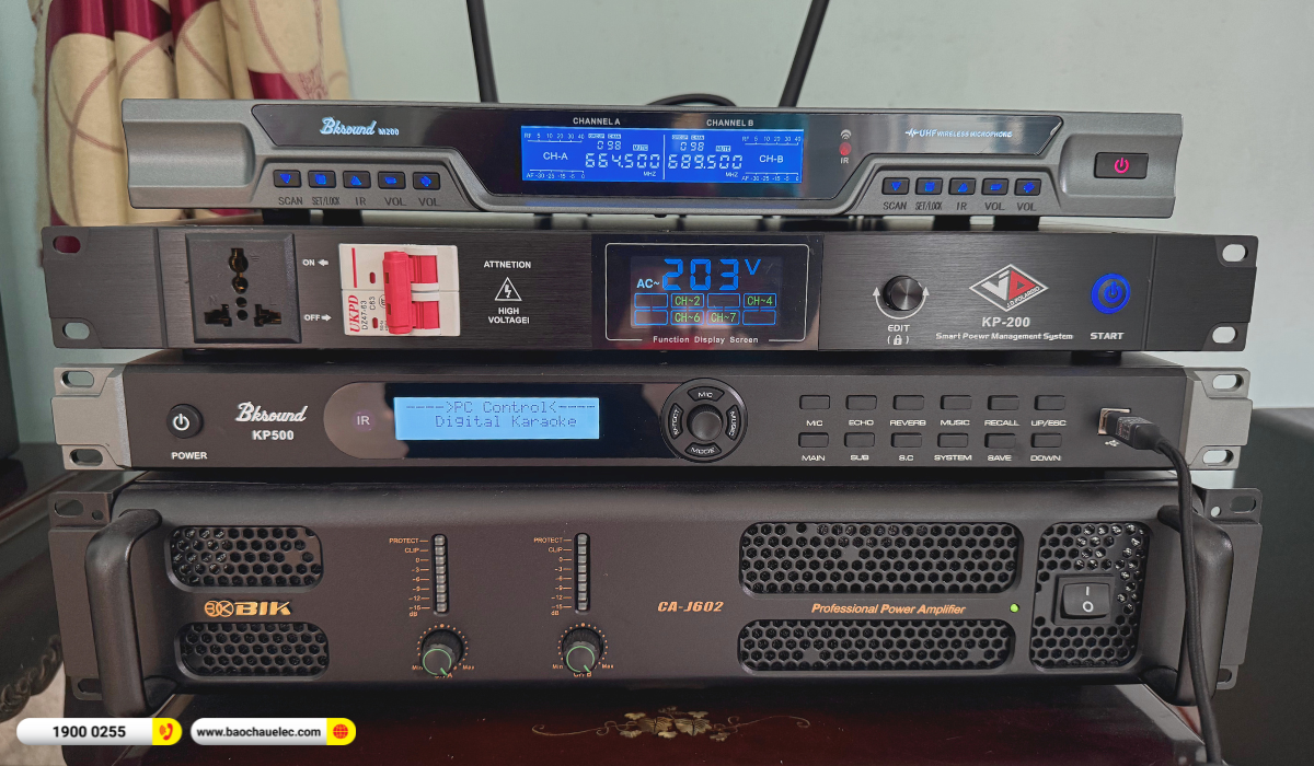 Lắp đặt d&agrave;n karaoke BIK hơn 35tr cho ch&uacute; Thượng tại Long An