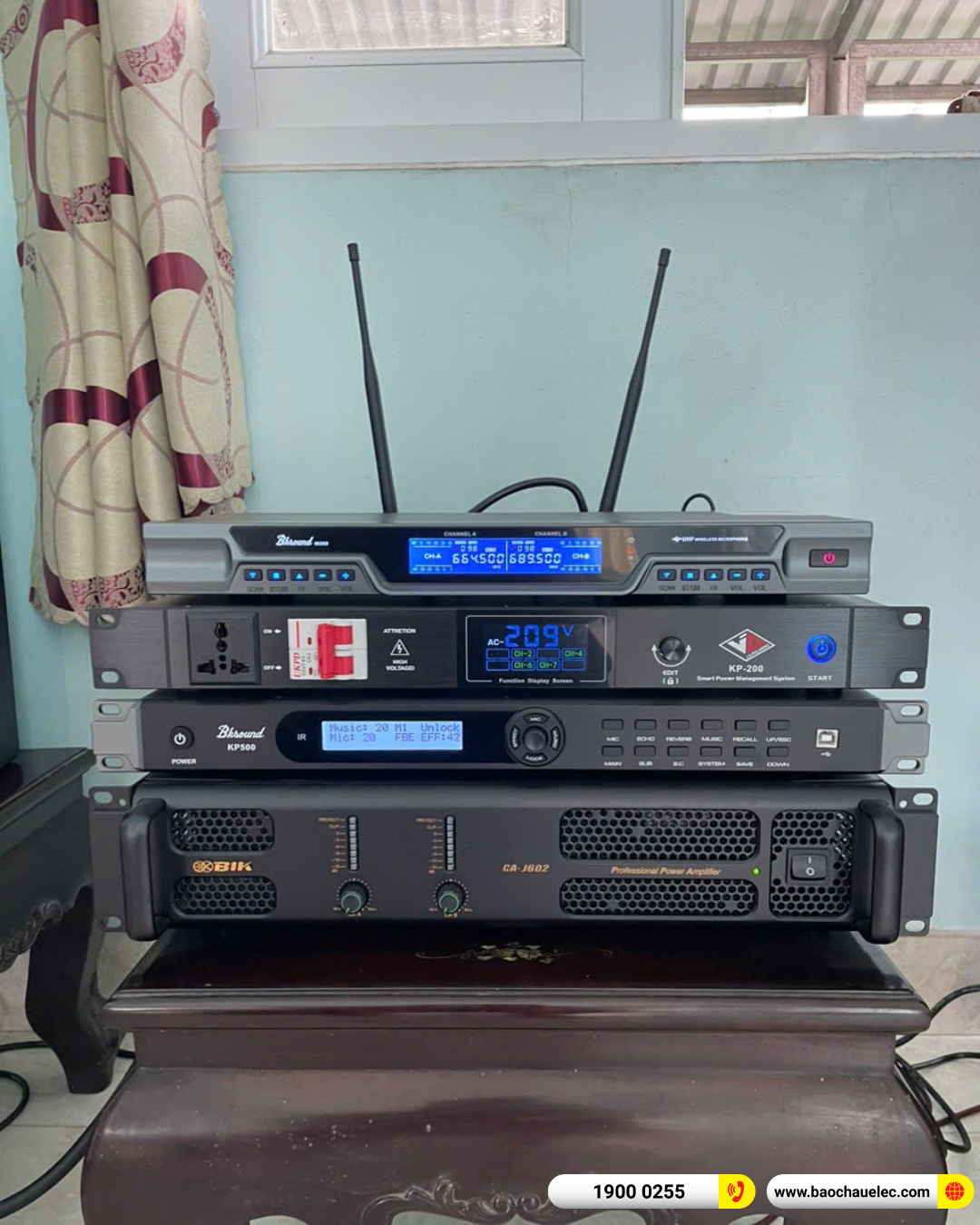 Lắp đặt d&agrave;n karaoke BIK hơn 35tr cho ch&uacute; Thượng tại Long An