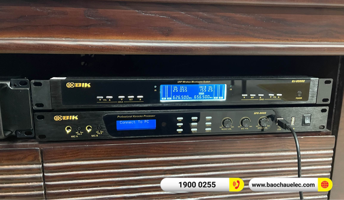 Lắp đặt d&agrave;n Karaoke BIK hơn 44tr cho anh Sơn tại H&agrave; Nội