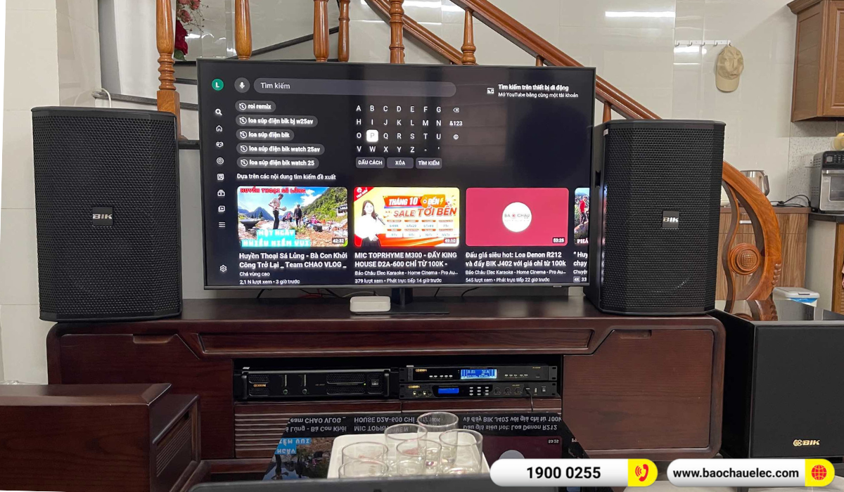 Lắp đặt d&agrave;n Karaoke BIK hơn 44tr cho anh Sơn tại H&agrave; Nội