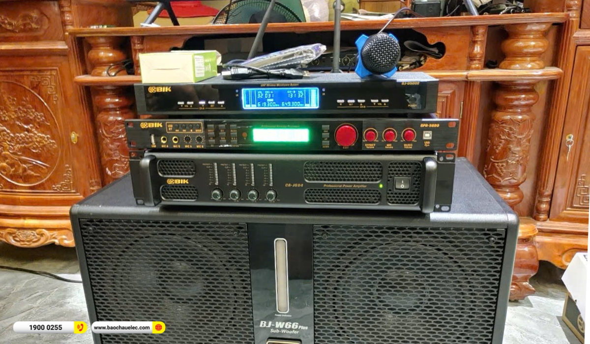 Lắp đặt d&agrave;n karaoke BIK hơn 48tr cho anh Ph&uacute; tại Thanh H&oacute;a