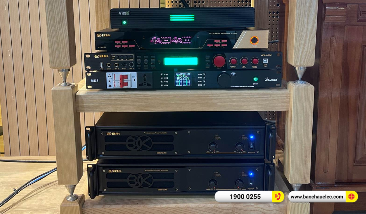 Lắp đặt d&agrave;n karaoke BIK hơn 66tr cho anh Oanh tại H&agrave; Nội