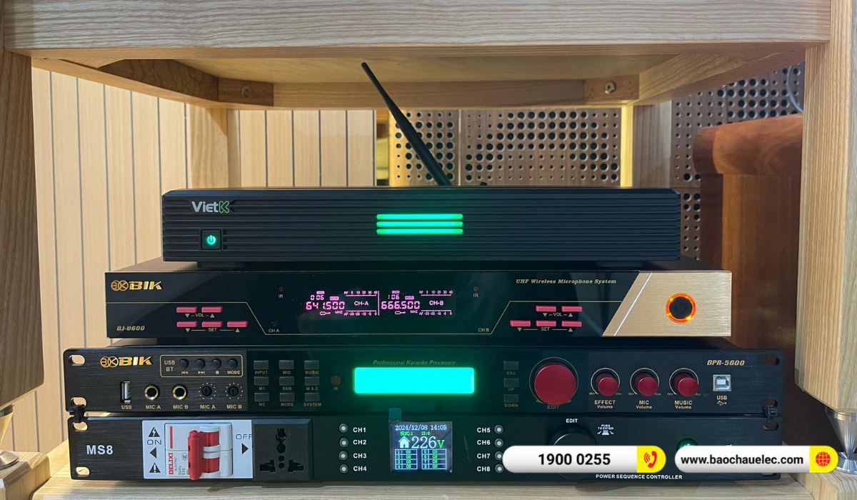 Lắp đặt d&agrave;n karaoke BIK hơn 66tr cho anh Oanh tại H&agrave; Nội