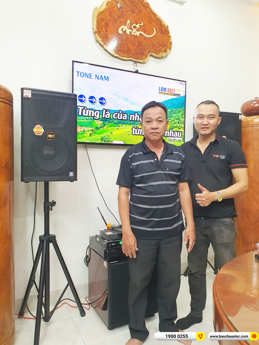 Lắp đặt d&agrave;n karaoke BMB hơn 53tr cho anh Cử ở TPHCM