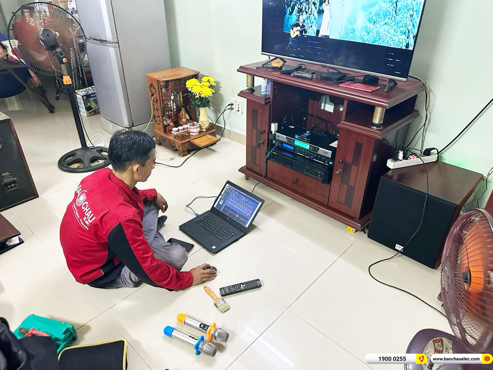 Lắp đặt d&agrave;n karaoke BMB gần 48tr cho anh Thạch ở TPHCM