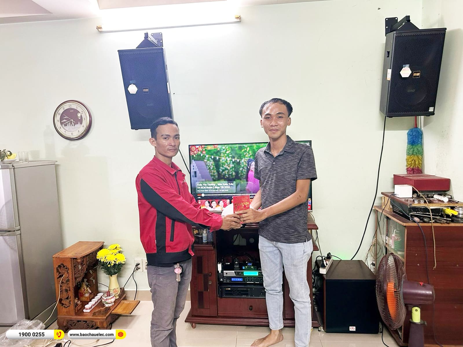 Lắp đặt d&agrave;n karaoke BMB gần 48tr cho anh Thạch ở TPHCM