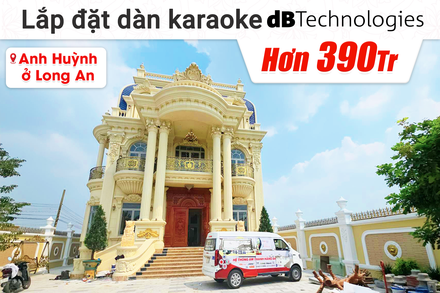 Lắp đặt dàn karaoke dBTechnologies hơn 390tr cho anh Huỳnh tại Long An (Vio X206-100, Allen&Heath CQ-12T, Vio S115, Shure BLX288A/B58...)