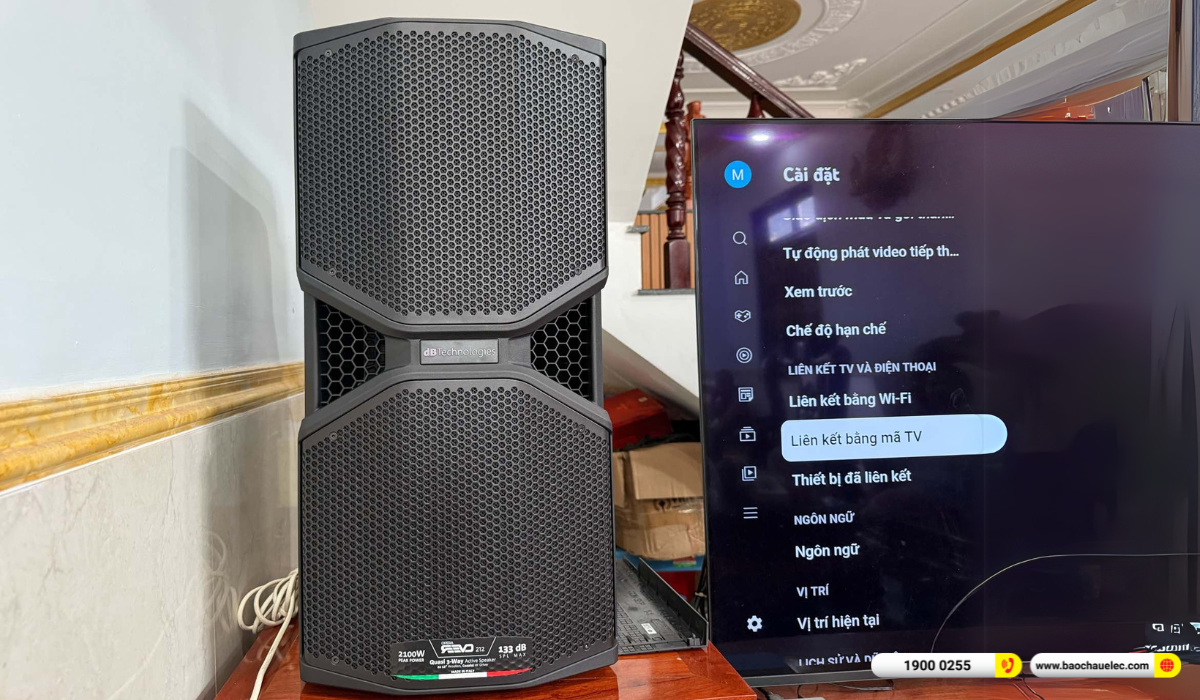Lắp đặt d&agrave;n karaoke dBTechnologies cho chị Mơ tại TP HCM