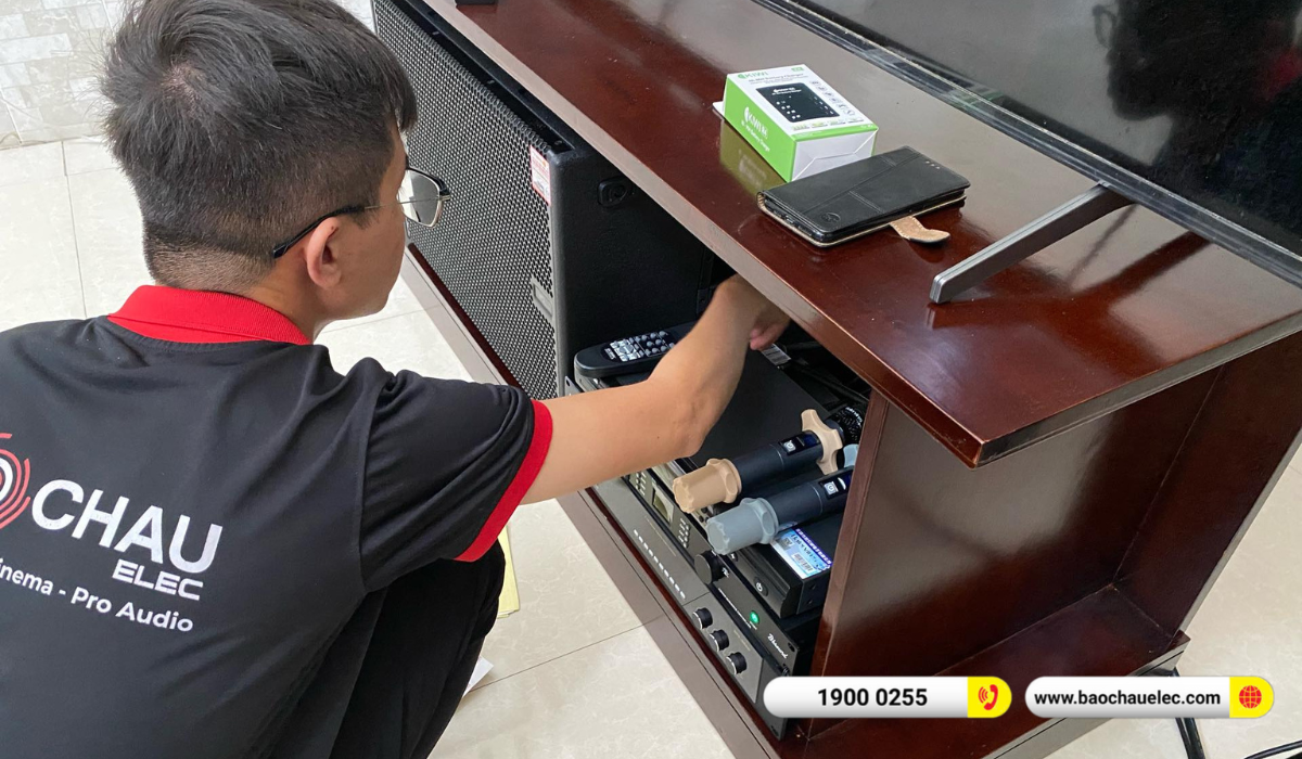 Lắp đặt d&agrave;n karaoke DBTechnologies gần 345tr cho ch&uacute; Thạch tại Đồng Nai