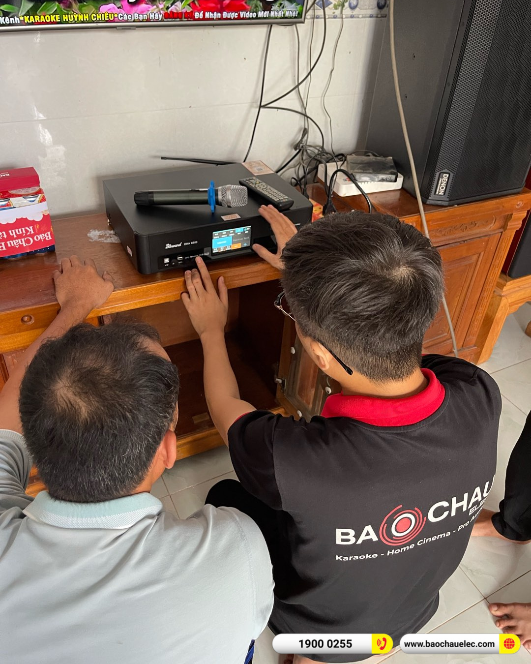 Lắp đặt d&agrave;n karaoke Denon hơn 31tr cho anh Lường tại Đồng Nai