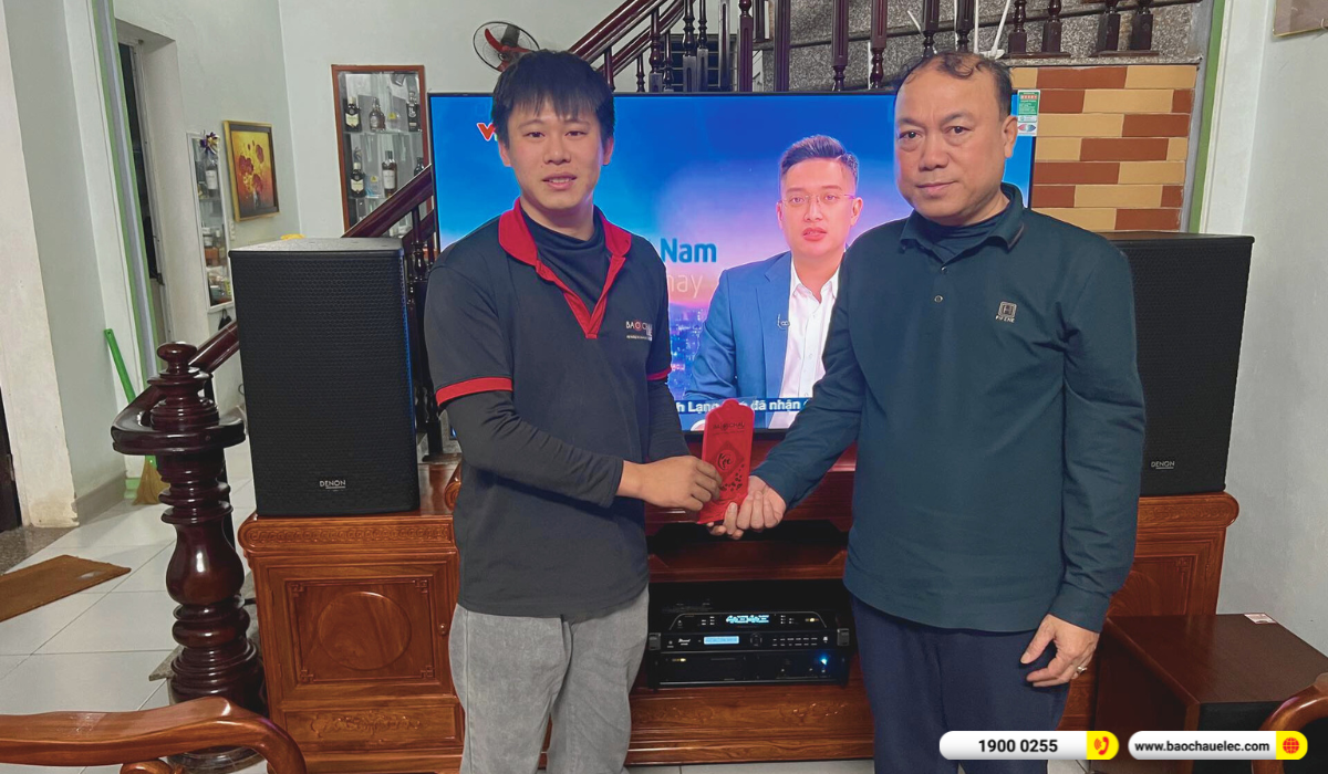 Lắp đặt d&agrave;n karaoke Denon hơn 34tr cho anh Thắng tại H&agrave; Nội