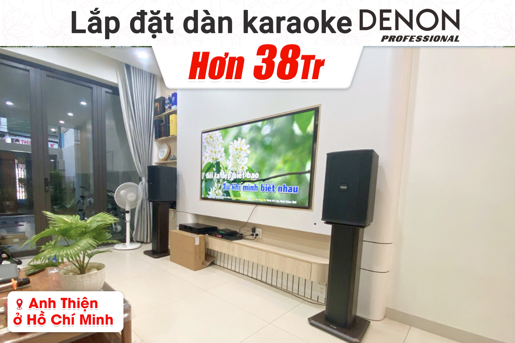 Lắp đặt dàn karaoke Denon hơn 38tr cho anh Thiện tại TP HCM (Denon DN-510, BIK VK-A52, BIK VK-R51, BIK BJ-U100II, BIK LH-PS80()