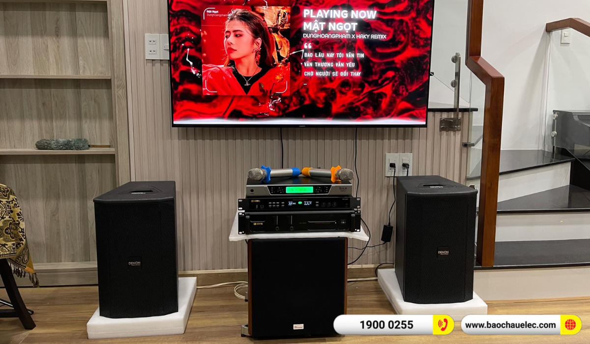 Lắp đặt d&agrave;n karaoke Denon hơn 39tr cho anh Thư tại B&igrave;nh Dương