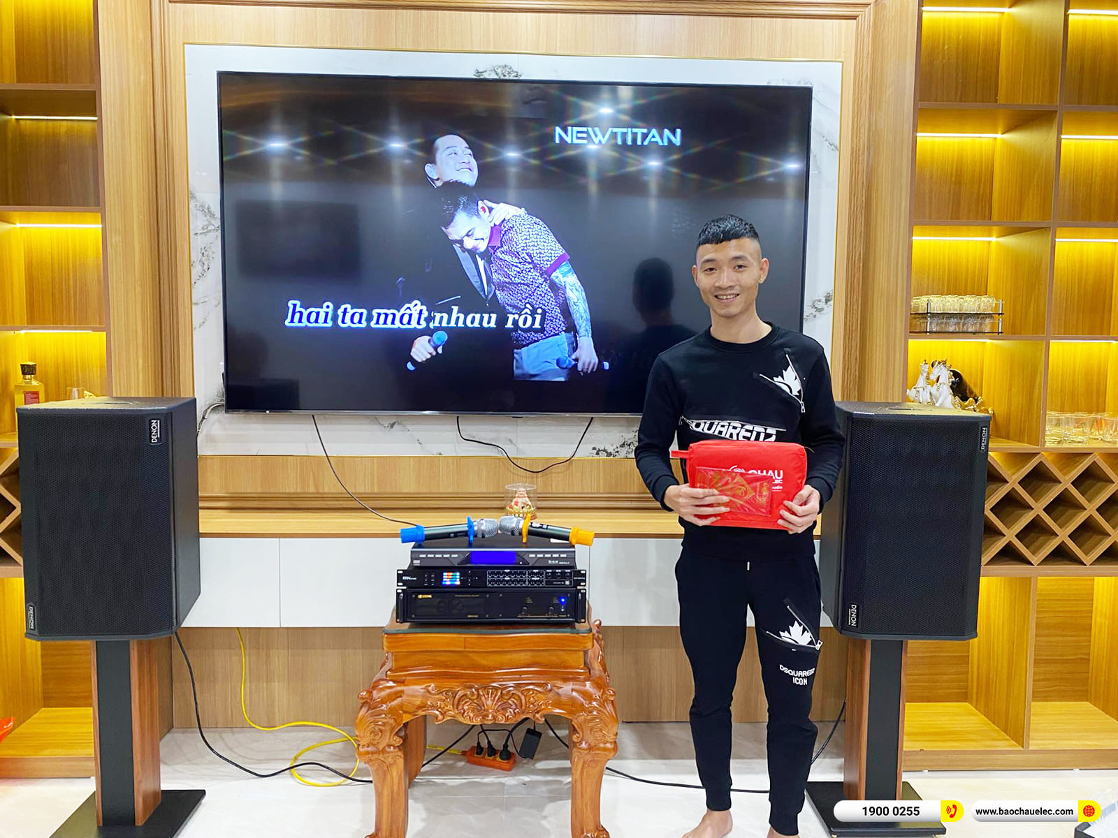 Lắp đặt d&agrave;n karaoke Denon gần 31tr cho anh T&ugrave;ng ở Thanh H&oacute;a