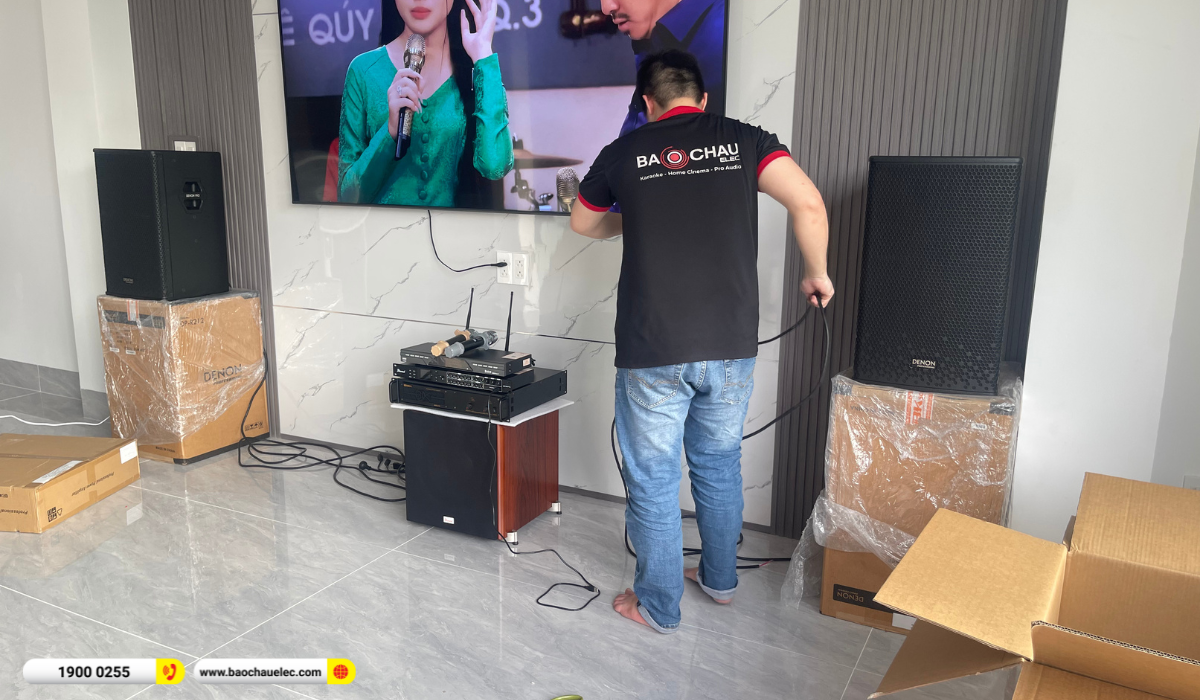 Lắp đặt d&agrave;n karaoke Denon gần 33tr cho chị Chi tại Long An