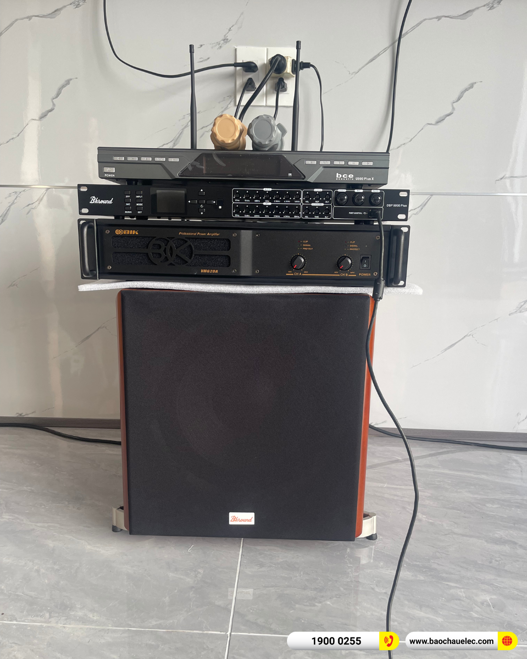 Lắp đặt d&agrave;n karaoke Denon gần 33tr cho chị Chi tại Long An
