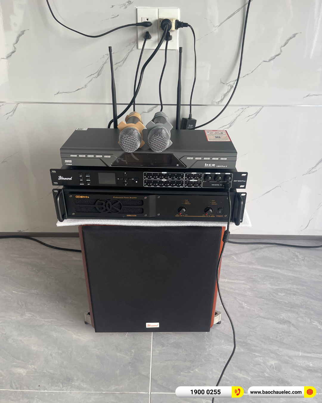 Lắp đặt d&agrave;n karaoke Denon gần 33tr cho chị Chi tại Long An