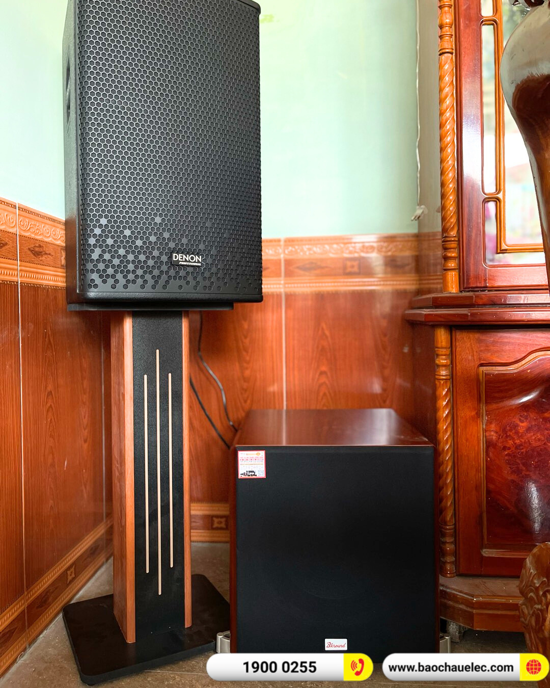 Lắp đặt d&agrave;n karaoke Denon hơn 35tr cho chị Sen tại Đồng Nai