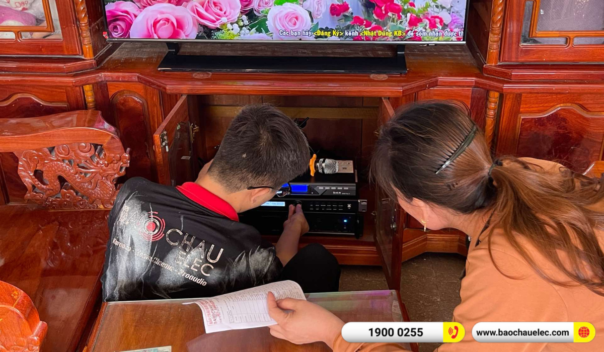 Lắp đặt d&agrave;n karaoke Denon hơn 35tr cho chị Sen tại Đồng Nai