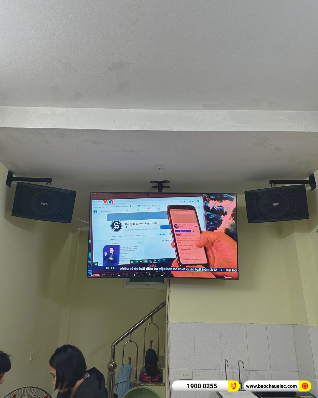 Lắp đặt d&agrave;n karaoke Denon hơn 20tr cho chị V&acirc;n tại H&agrave; Nội