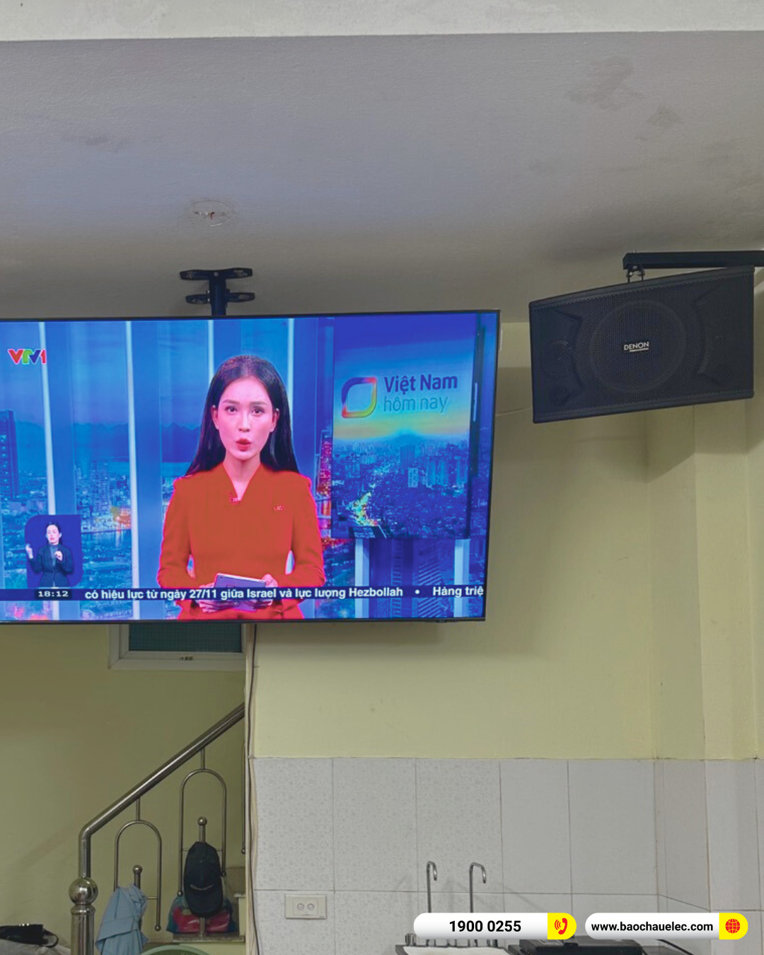 Lắp đặt d&agrave;n karaoke Denon hơn 20tr cho chị V&acirc;n tại H&agrave; Nội