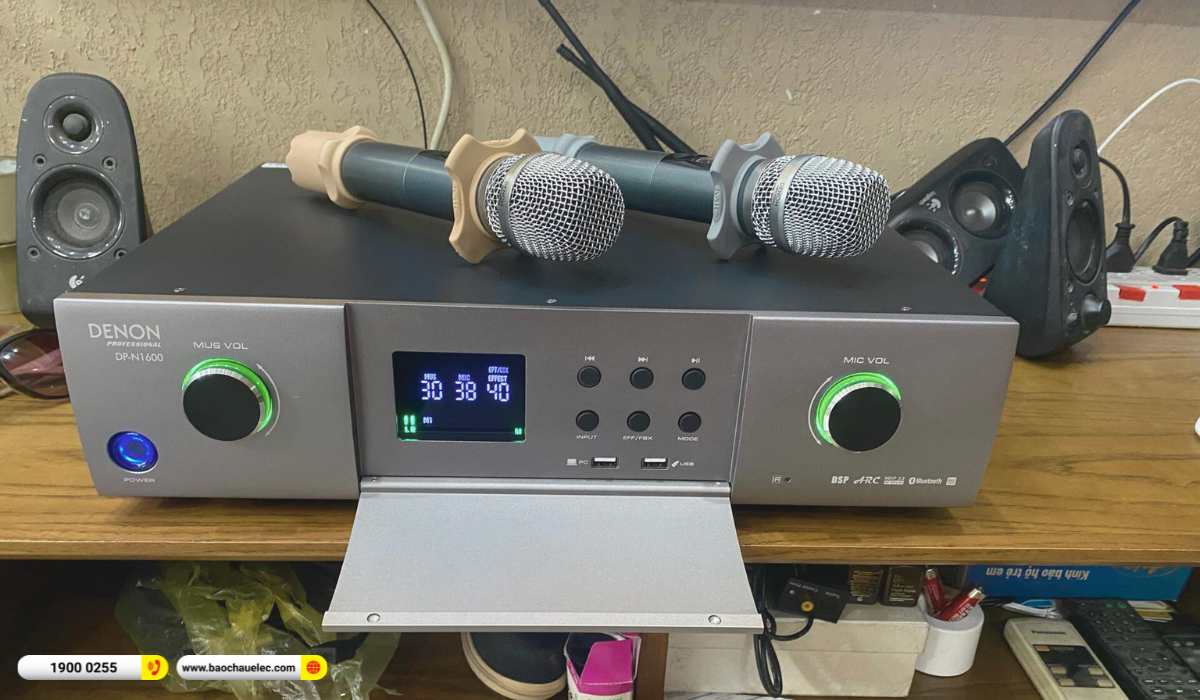 Lắp đặt d&agrave;n karaoke Denon gần 20tr cho anh Kim tại TP HCM