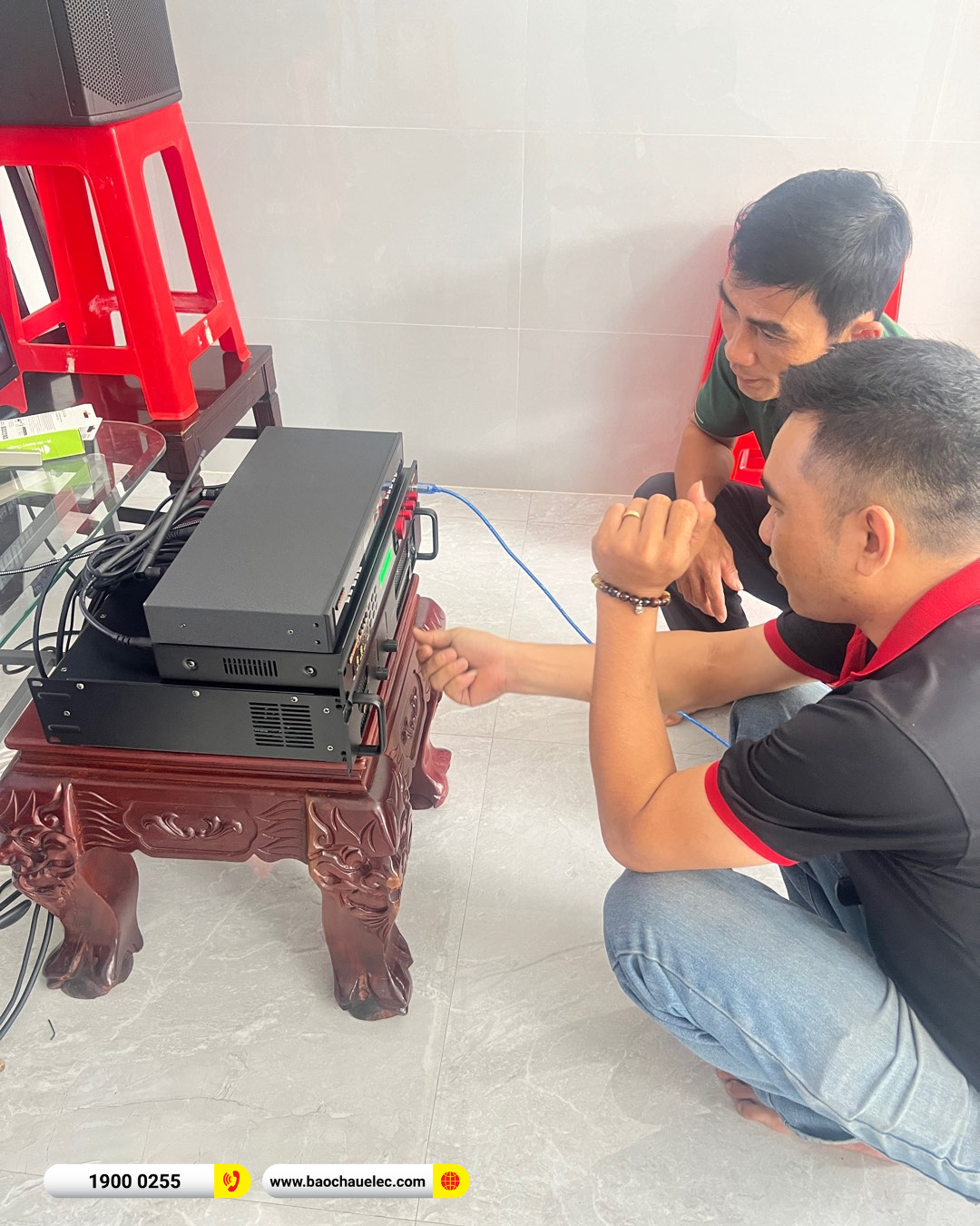 Lắp đặt d&agrave;n karaoke Denon hơn 45tr cho ch&uacute; Trọng tại Đắk Lắk