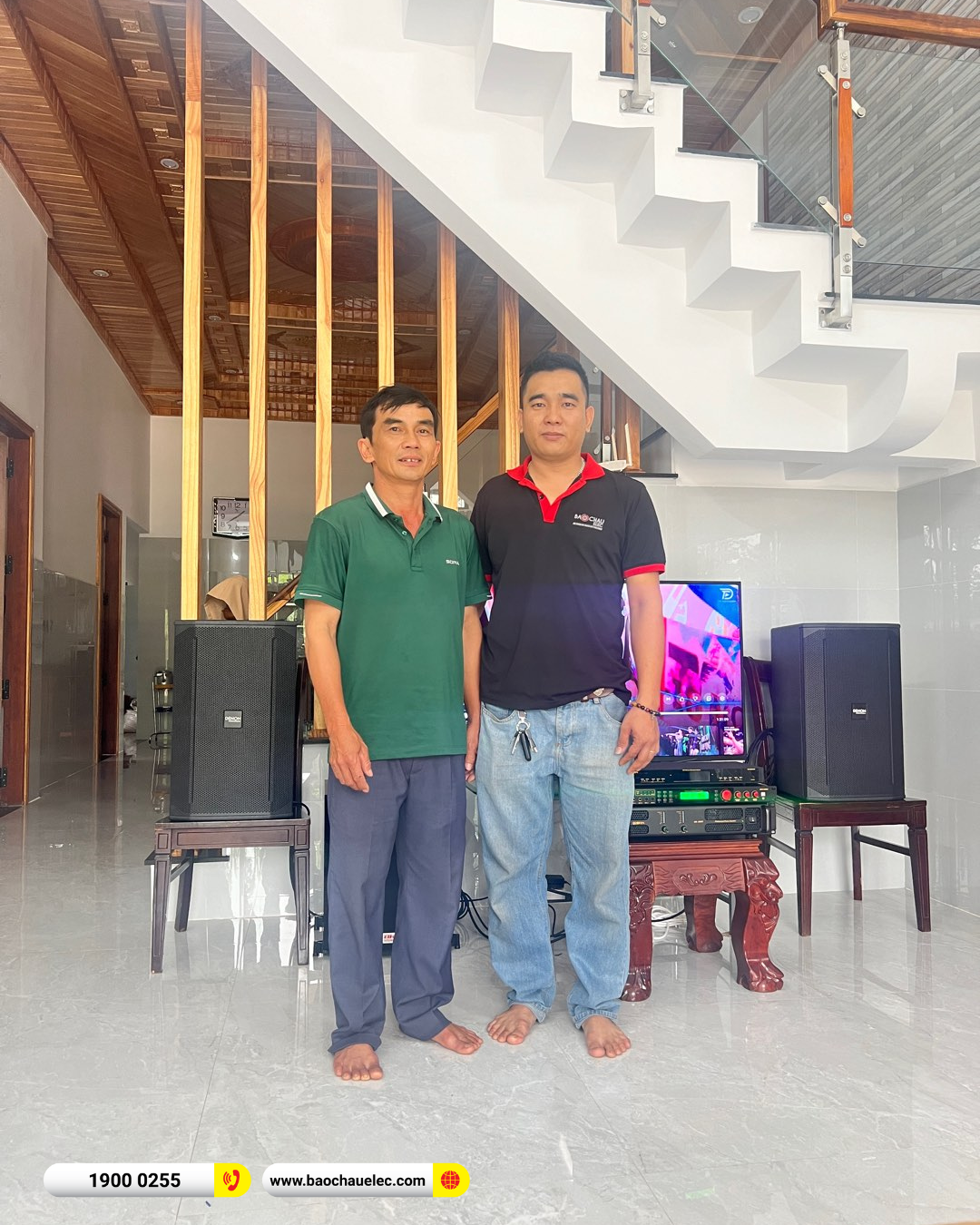 Lắp đặt d&agrave;n karaoke Denon hơn 45tr cho ch&uacute; Trọng tại Đắk Lắk
