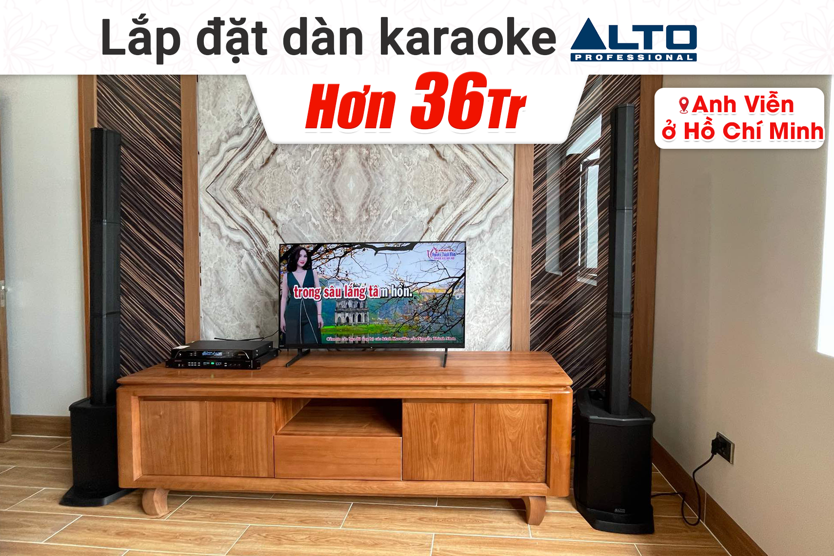 Lắp đặt dàn karaoke di động Alto hơn 36tr cho anh Viễn tại TP HCM (Alto TS108C, BIK BPR-5800, BIK BJ-U200)