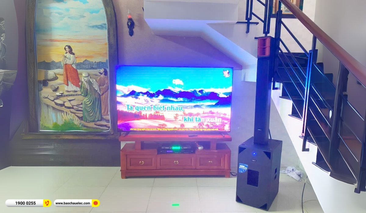 Lắp đặt d&agrave;n karaoke di động Audiocenter cho anh Dương tại TP HCM