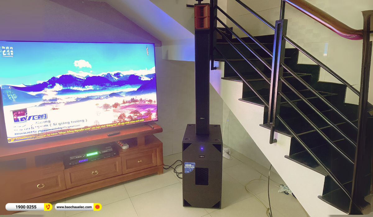 Lắp đặt d&agrave;n karaoke di động Audiocenter cho anh Dương tại TP HCM