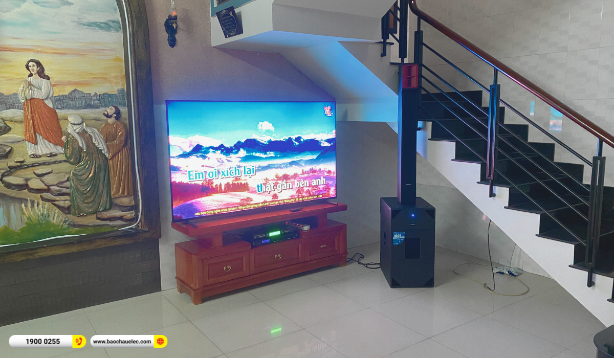 Lắp đặt d&agrave;n karaoke di động Audiocenter cho anh Dương tại TP HCM