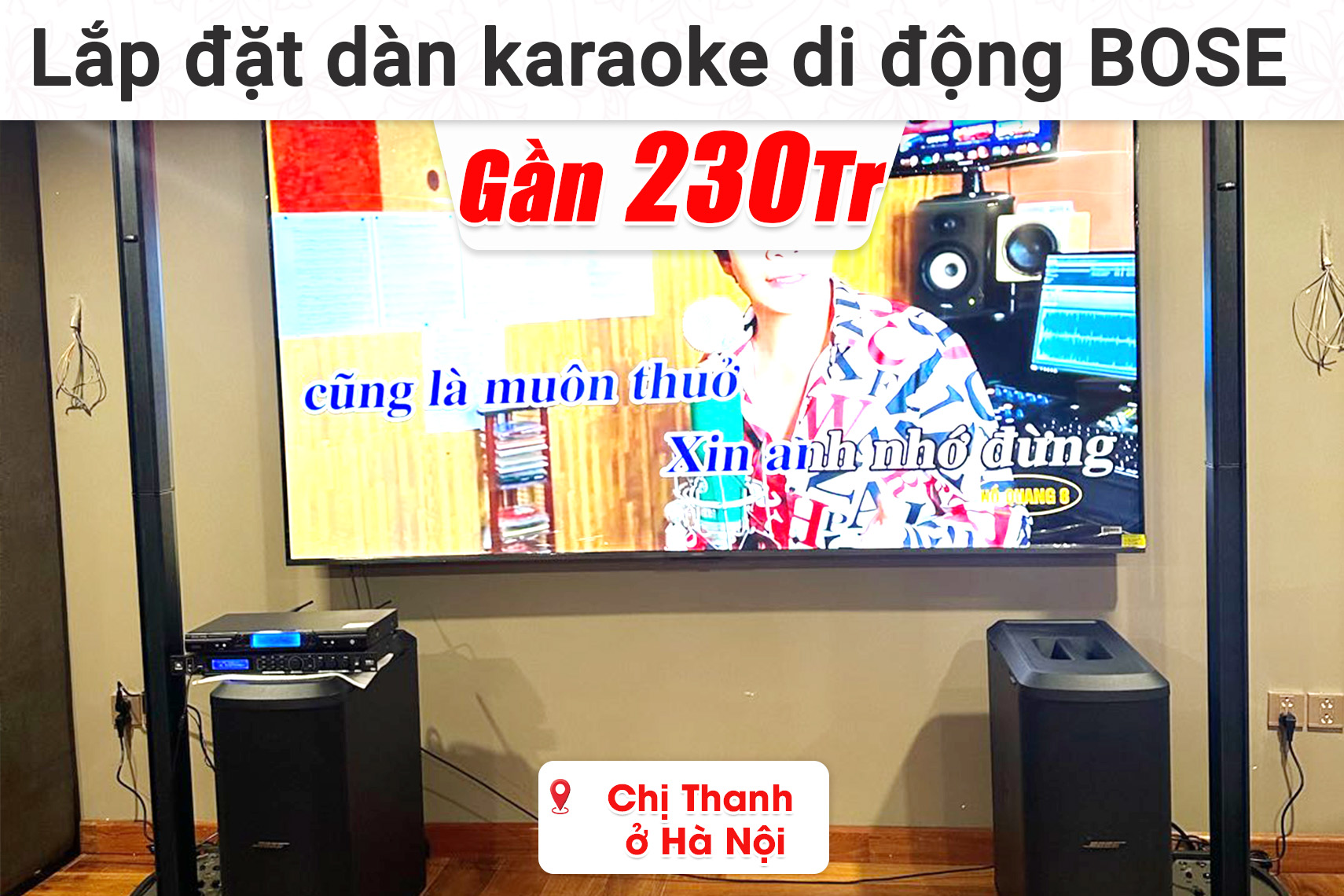 Lắp đặt dàn karaoke di động Bose
