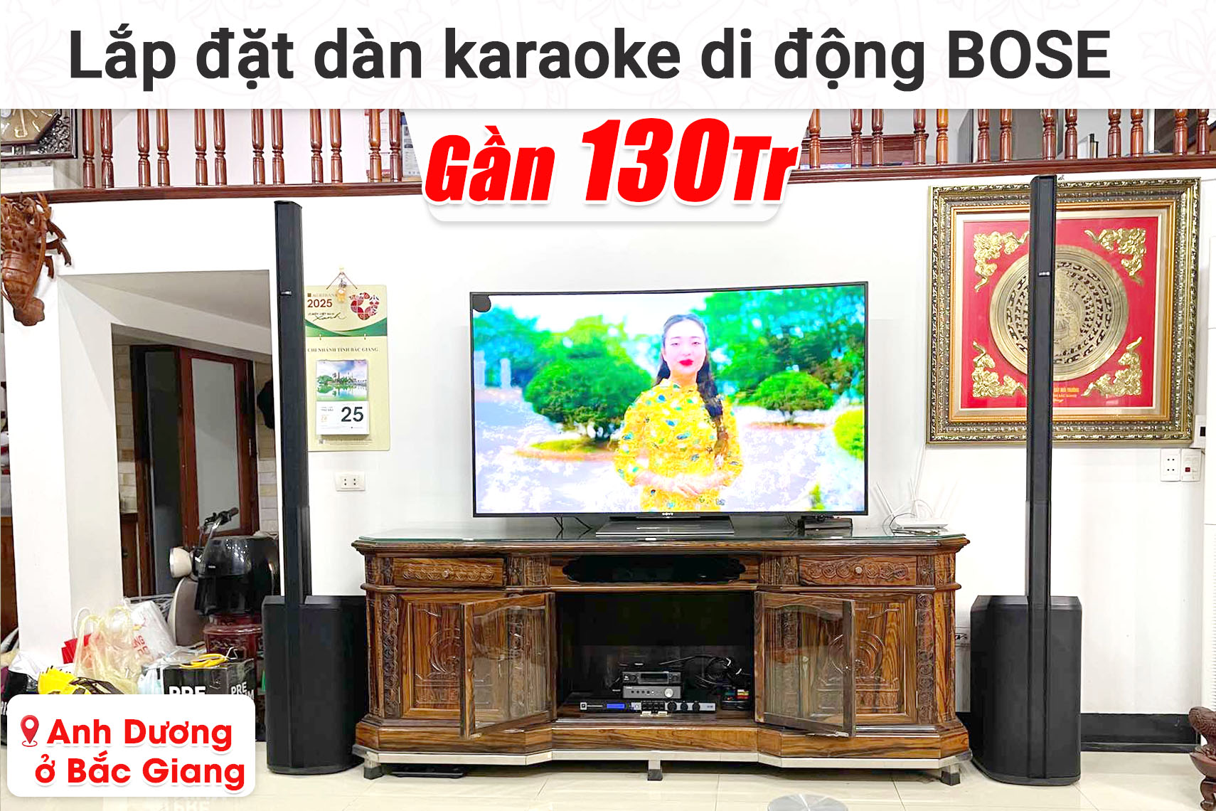 Lắp đặt dàn karaoke di động Bose