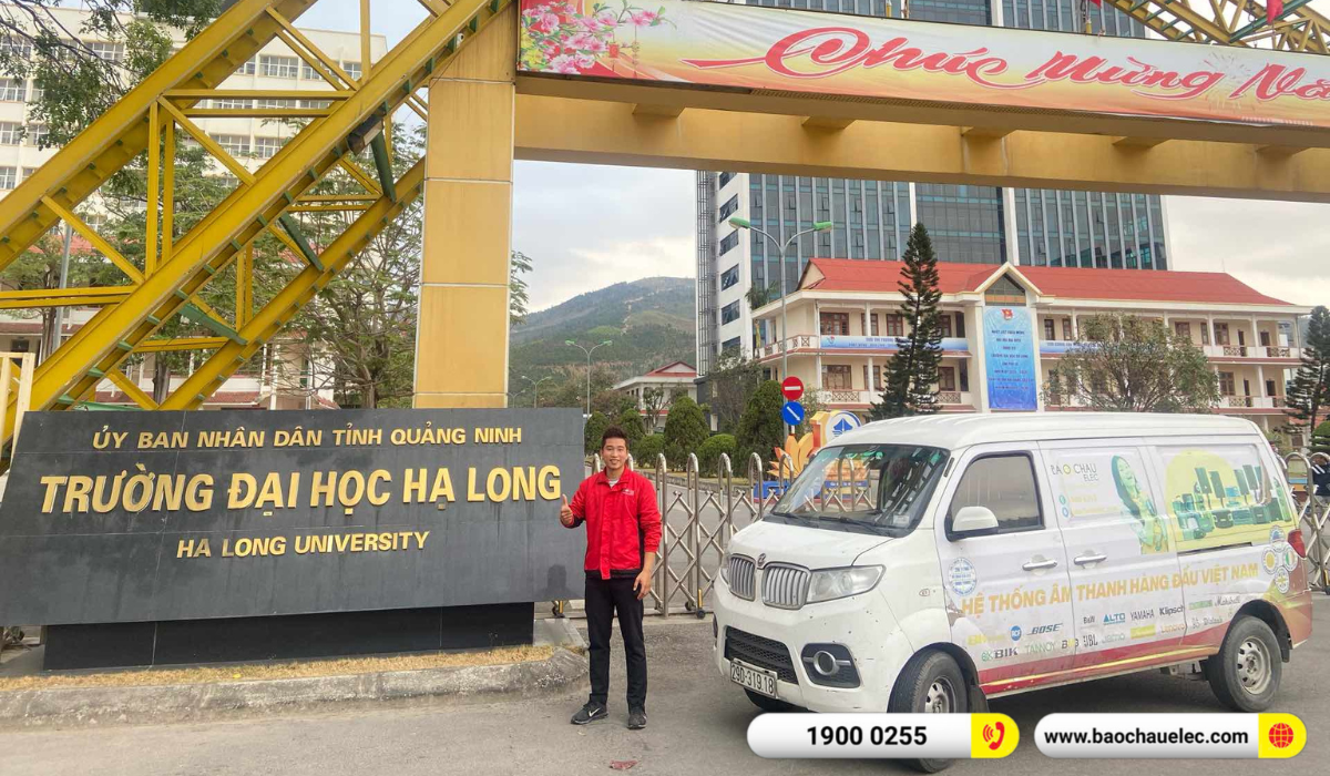 Lắp đặt d&agrave;n karaoke di động Fender hơn 35tr cho trường đại học hạ long tại Quảng Ninh