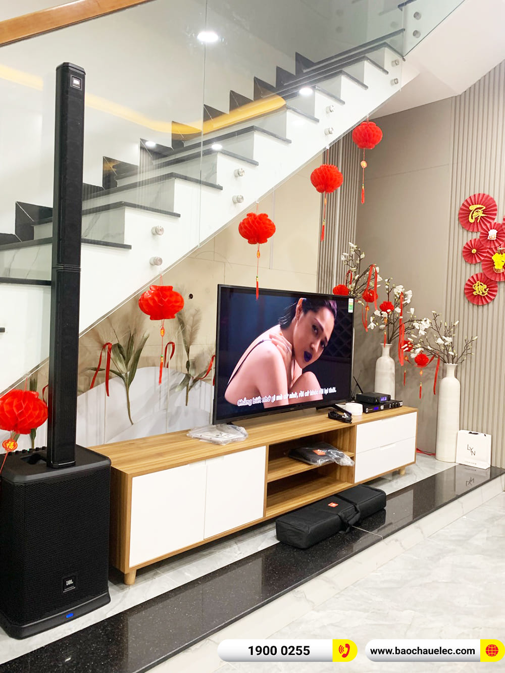 Lắp đặt d&agrave;n karaoke di động JBL 50tr cho anh Thắng ở Đồng Nai