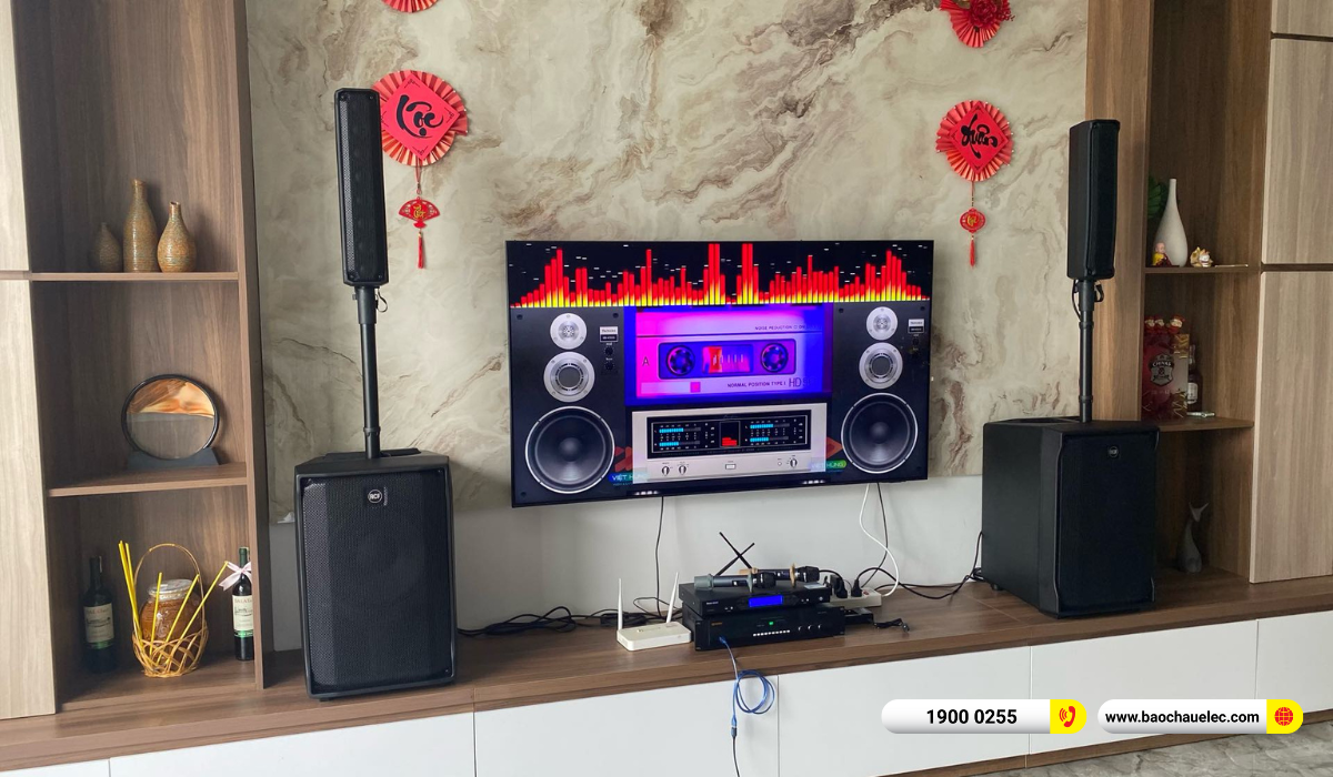 Lắp đặt d&agrave;n karaoke di động RCF hơn 81tr cho chị Ng&acirc;n tại Tr&agrave; Vinh