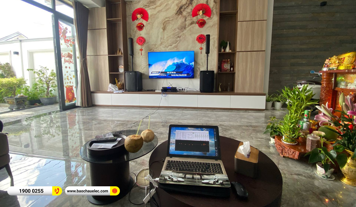 Lắp đặt d&agrave;n karaoke di động RCF hơn 81tr cho chị Ng&acirc;n tại Tr&agrave; Vinh