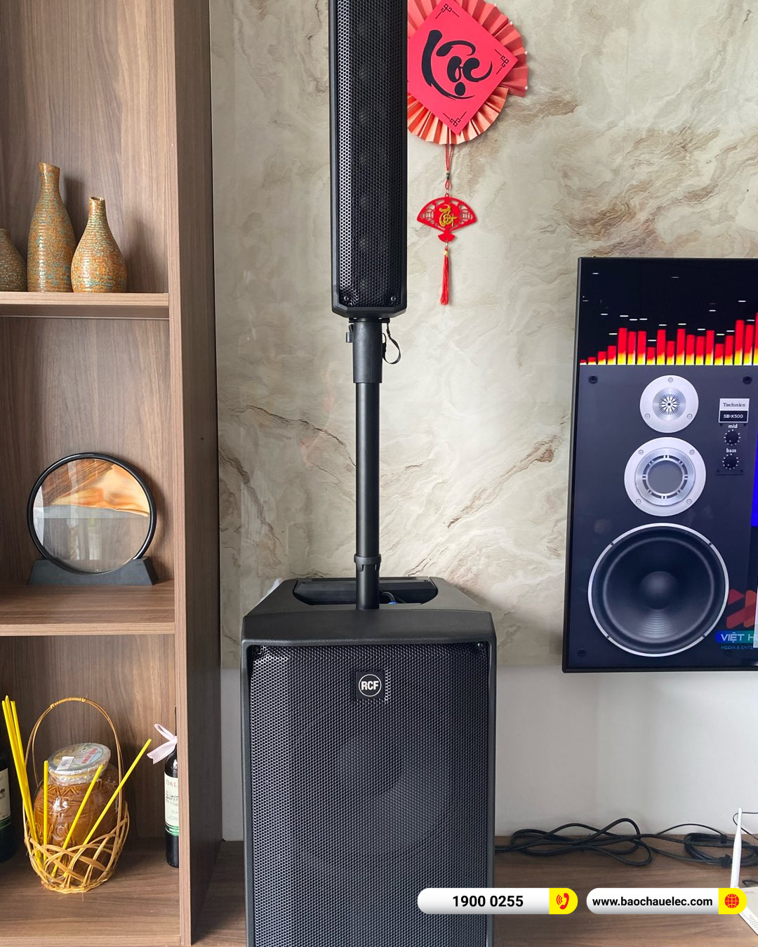Lắp đặt d&agrave;n karaoke di động RCF hơn 81tr cho chị Ng&acirc;n tại Tr&agrave; Vinh