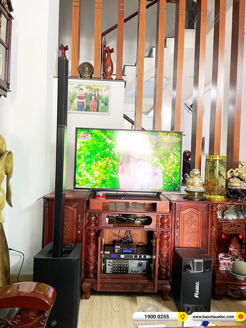 Lắp đặt d&agrave;n karaoke di động Yamaha gần 44tr cho anh Quốc ở TPHCM
