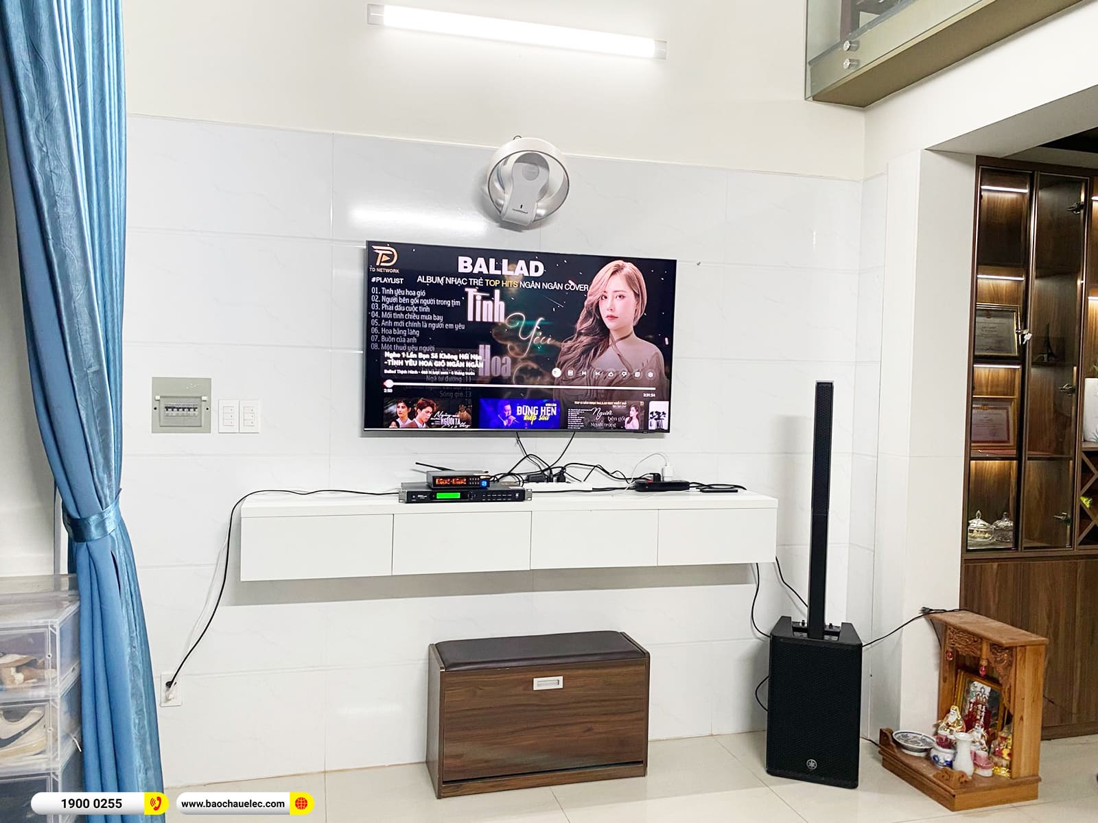 Lắp đặt d&agrave;n karaoke di động Yamaha gần 38tr cho anh Quy ở TPHCM