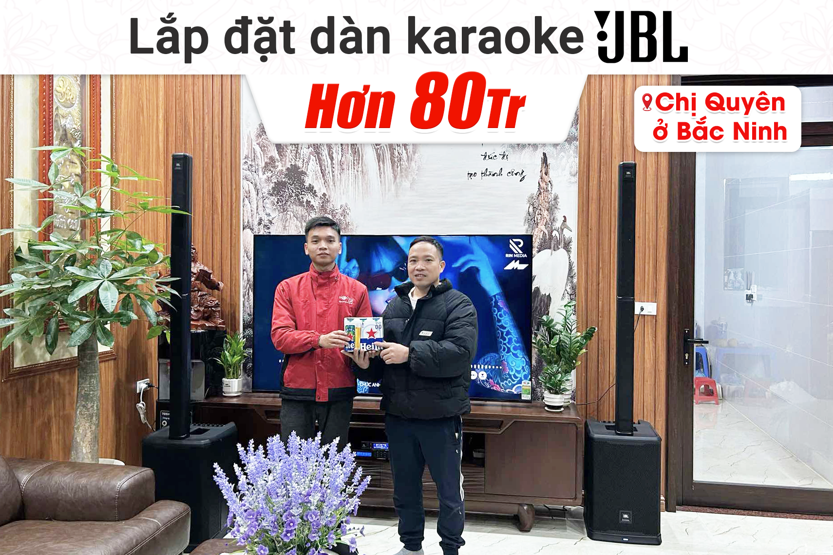 Lắp đặt dàn karaoke di động JBL hơn 80tr cho chị Quyên tại Bắc Ninh (JBL PRX One, JBL VX9, JBL VM300)