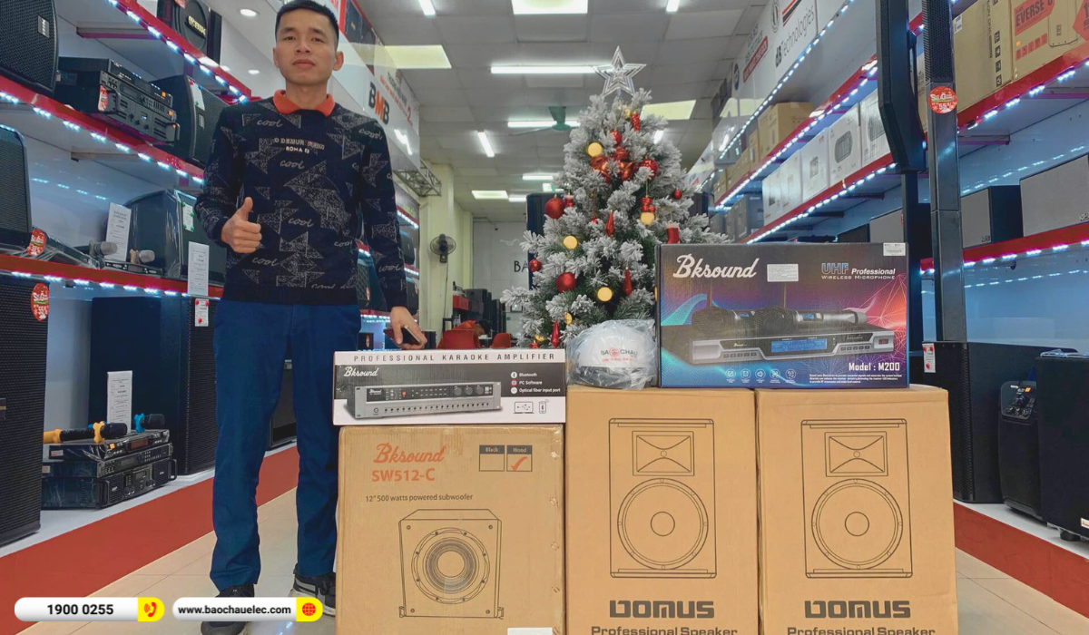 Lắp đặt d&agrave;n karaoke Domus hơn 23tr cho anh Cầm tại Bắc Giang