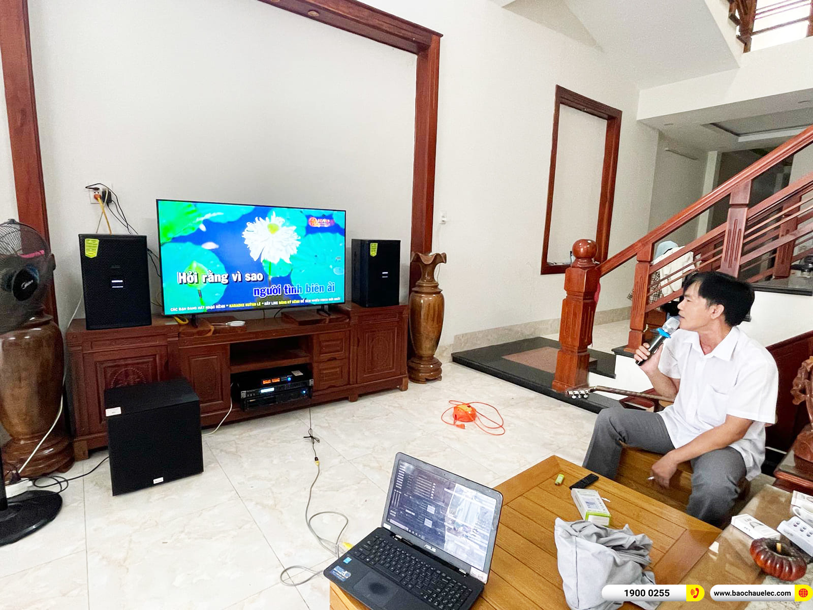 Lắp đặt d&agrave;n karaoke Domus gần 28tr cho anh Chiến ở Hậu Giang