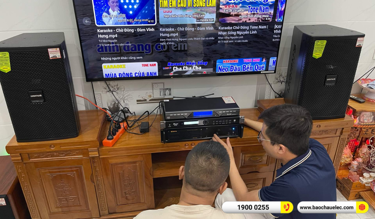Lắp đặt d&agrave;n karaoke Domus hơn 29tr cho anh Cường tại Đồng Nai