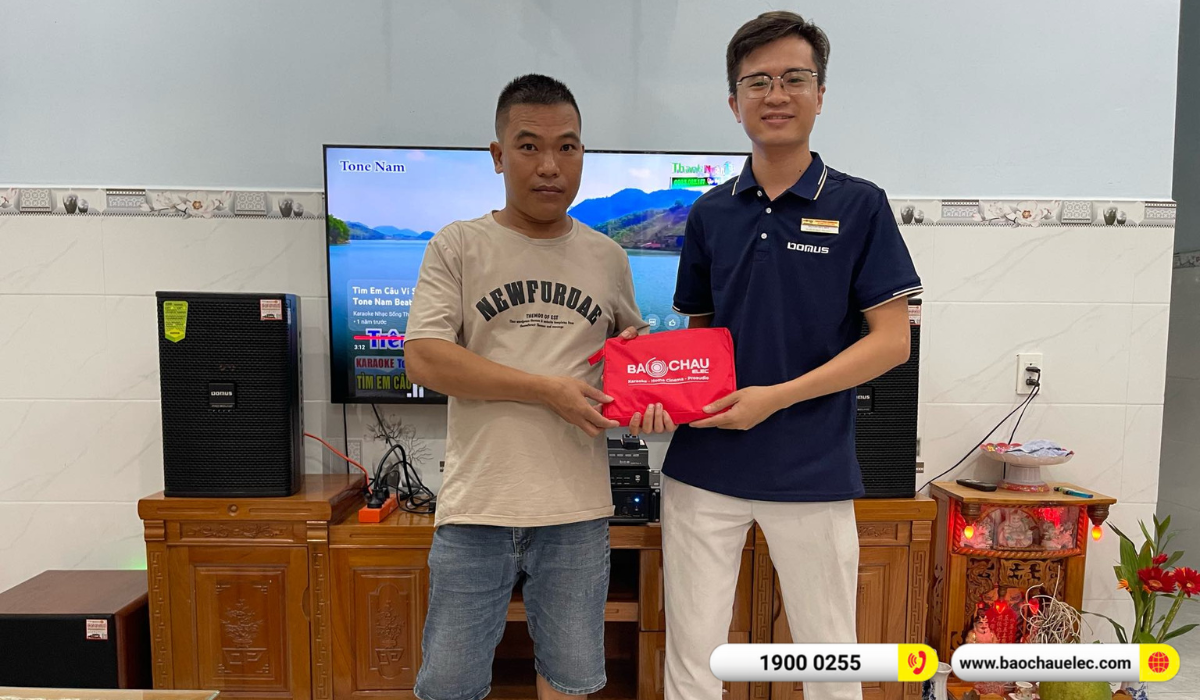 Lắp đặt d&agrave;n karaoke Domus hơn 29tr cho anh Cường tại Đồng Nai