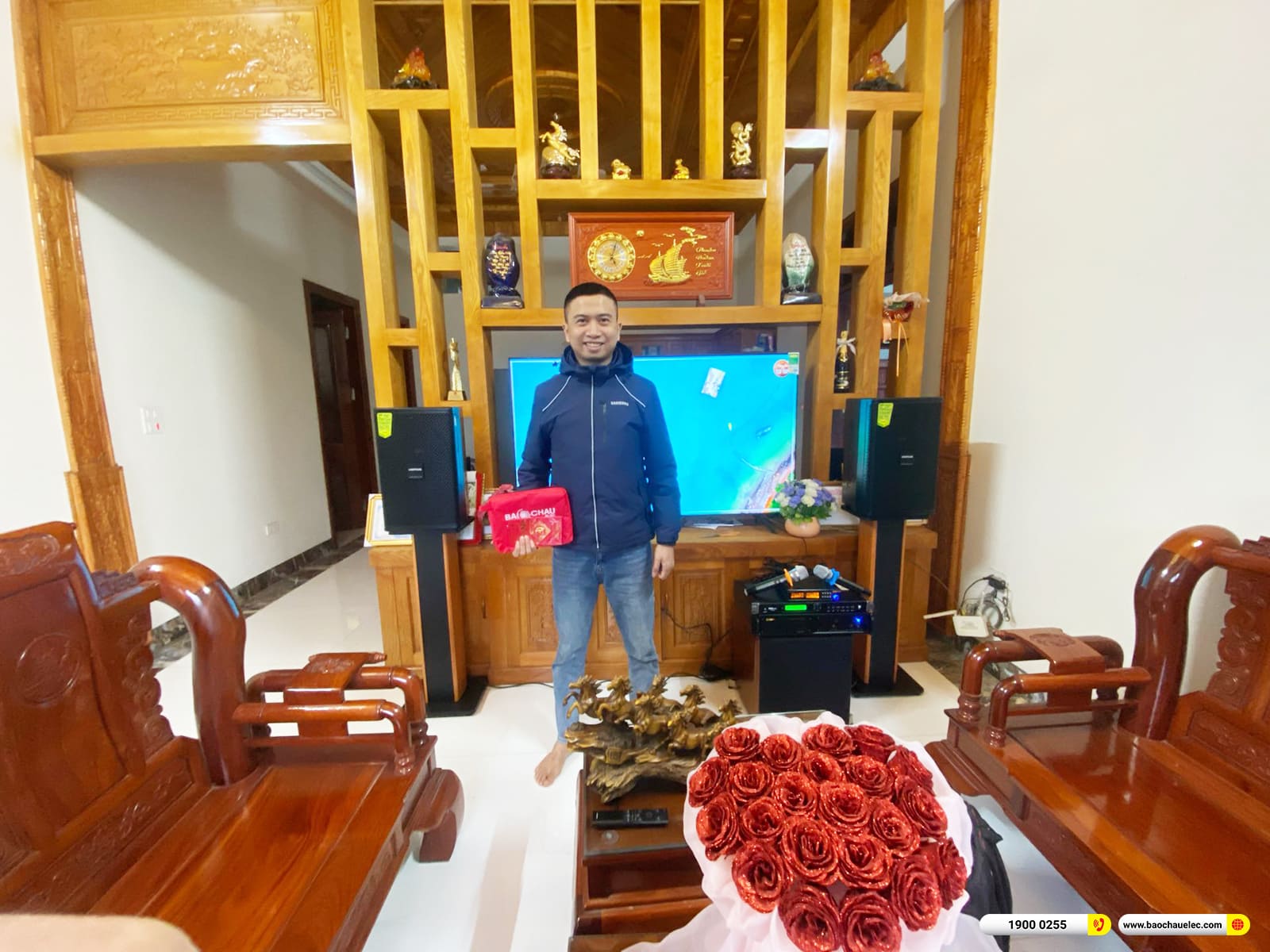 Lắp đặt d&agrave;n karaoke Domus gần 30tr cho anh Nam ở Thanh H&oacute;a