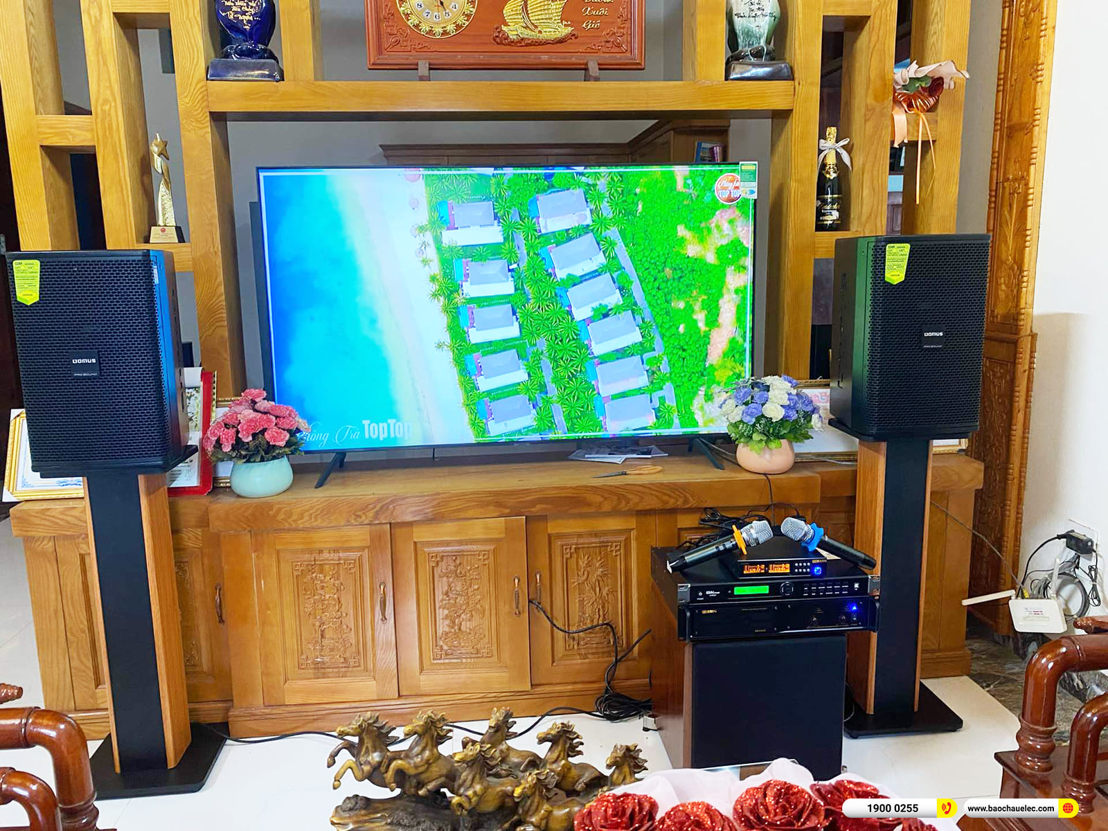 Lắp đặt d&agrave;n karaoke Domus gần 30tr cho anh Nam ở Thanh H&oacute;a