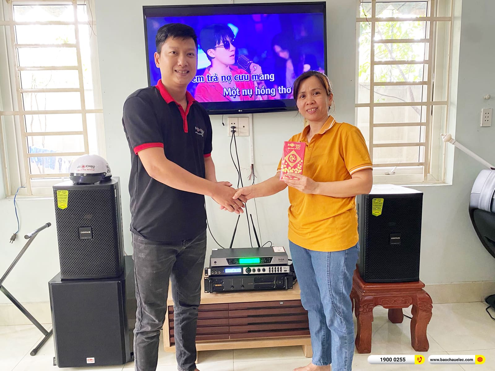 Lắp đặt d&agrave;n karaoke Domus gần 32tr cho chị Hằng ở B&igrave;nh Dương