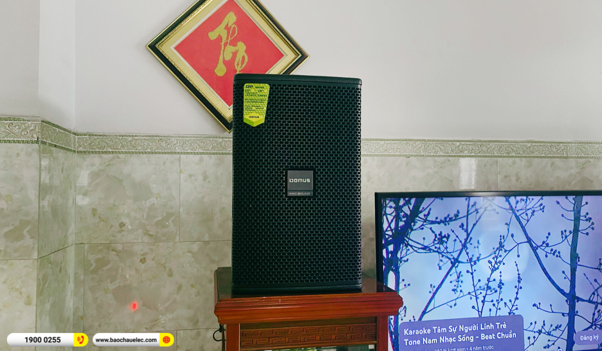 Lắp đặt d&agrave;n karaoke Domus hơn 24tr cho chị Nga tại TP HCM